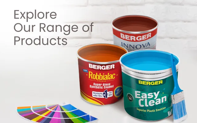 Berger Paints product range: Robbialac, Innova and Easy Clean