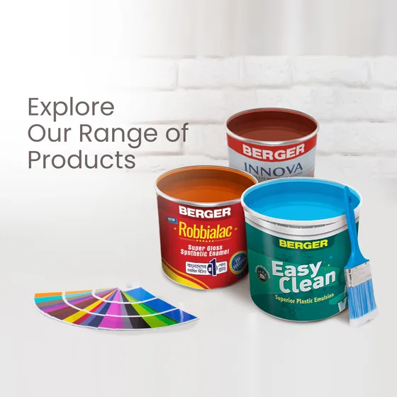 Berger Paints product range: Robbialac, Innova and Easy Clean