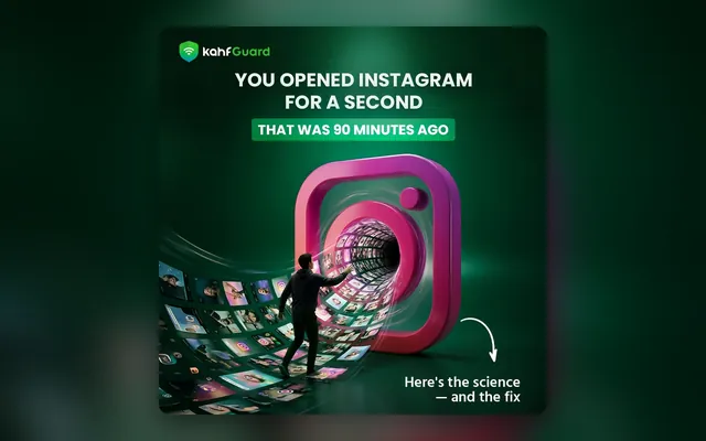 Kahf Guard social post on Instagram screen time